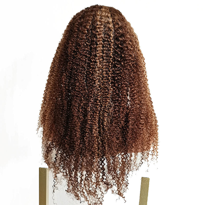 Remy-Haar brasilianische Jungfrau Menschenhaar Kinky Locken Spitze Front Perücken P4/27 für schwarze Frauen