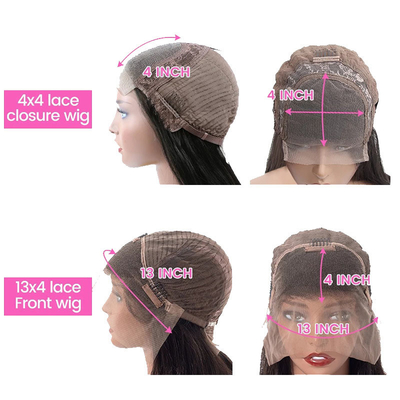 Kurze Länge Hellbraune Spitze Vorderseite Menschliches Haar Ozean Körper Welle Bob Perücke für schwarze Frauen