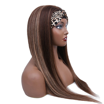 100% Top-Menschhaar Brasilianische Haare Highlight-Kopfband Kleberlose Perücke P4/27 für schwarze Frauen