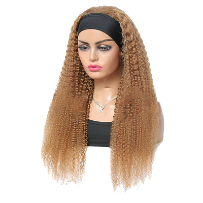 Echte menschliche Haare Jerry Locker Halb Perücke mit Kopfband für Afro-Mädchen Frisur 10-30 Zoll