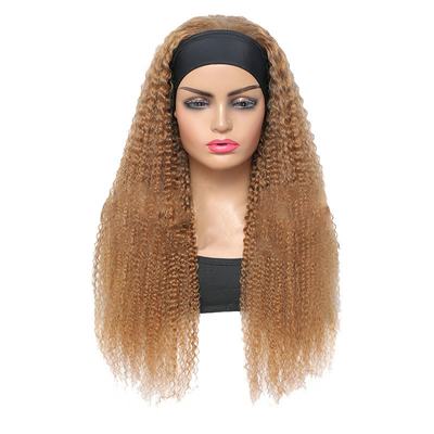 Echte menschliche Haare Jerry Locker Halb Perücke mit Kopfband für Afro-Mädchen Frisur 10-30 Zoll