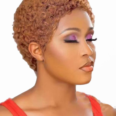 Afro Kinky Kurzhaar, Kurzhaar, Perücken für Männer, Brazilsches Haar