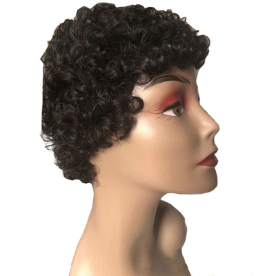 Afro Kinky Kurzhaar, Kurzhaar, Perücken für Männer, Brazilsches Haar