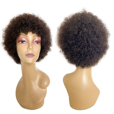 Roh-indische menschliche Haarkütze ausgerichtet Pixie Cut Afro Curly Perücken GS Versorgung 250g-450g