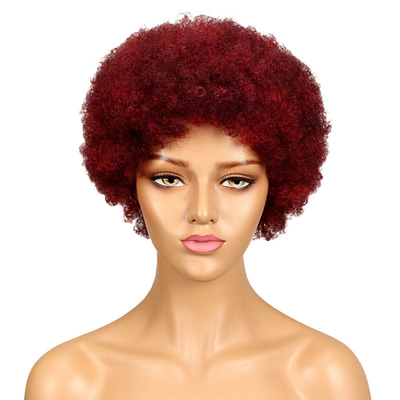 Roh-indische menschliche Haarkütze ausgerichtet Pixie Cut Afro Curly Perücken GS Versorgung 250g-450g