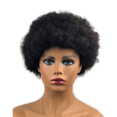Roh-indische menschliche Haarkütze ausgerichtet Pixie Cut Afro Curly Perücken GS Versorgung 250g-450g