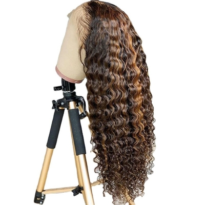 Ali Grace Mink 360 Tiefe Welle Brasilianische HD Transparente Schweizer Spitze Vorderhaut ausgerichtet Roh Damen menschliches Haar Wi