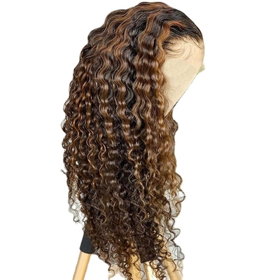 Ali Grace Mink 360 Tiefe Welle Brasilianische HD Transparente Schweizer Spitze Vorderhaut ausgerichtet Roh Damen menschliches Haar Wi