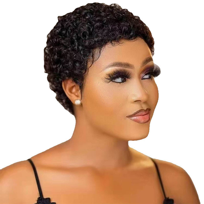 100% menschliches Haar Perücken für schwarze Frauen kurze Pixie Cut Perücken erschwingliche Preise verkaufen