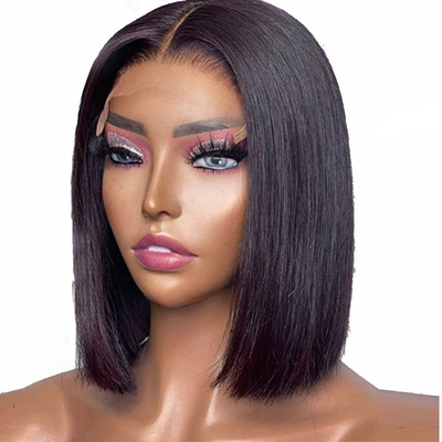 Erleben Sie Luxus mit 8 Zoll doppelt gezogenen brasilianischen Straight Full Lace Front Bob Wigs