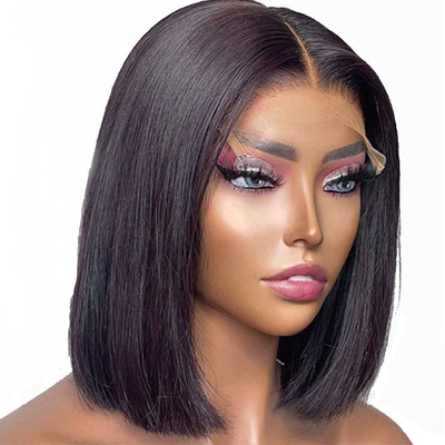 Erleben Sie Luxus mit 8 Zoll doppelt gezogenen brasilianischen Straight Full Lace Front Bob Wigs