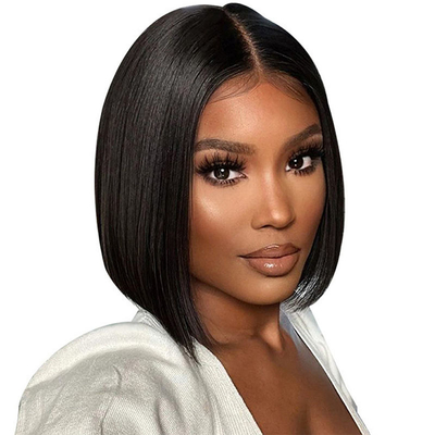 Erleben Sie Luxus mit 8 Zoll doppelt gezogenen brasilianischen Straight Full Lace Front Bob Wigs