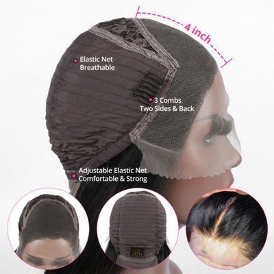 HD Schweizer Spitze Front Mongolisch Peruanisch 13x4 Afro Kinky Lockerhaar Perücke mit Babyhaar