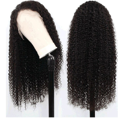 HD Schweizer Spitze Front Mongolisch Peruanisch 13x4 Afro Kinky Lockerhaar Perücke mit Babyhaar
