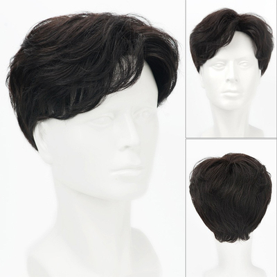 100% menschliches Haar Vollkopf Vietnam Schwarz sehr kurzer Schnitt Indische Haare Perücken für asiatische Männer