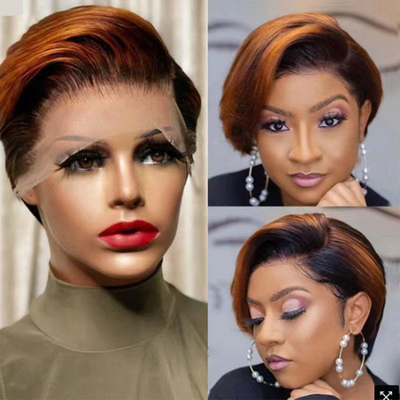Top Haare T1B/30 Vorderseite Spitze Menschenhaar 100% Kurze Perücken Natur Perücken Stücke für Frauen