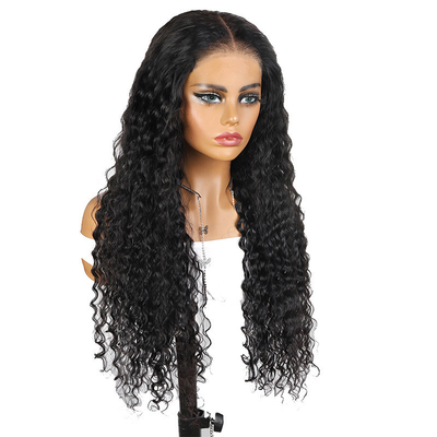 135g Full HD Spitze Front Locken Perücken für Frauen tragen zu gehen Kleberlos Natürliche Nagelhaut ausgerichtet