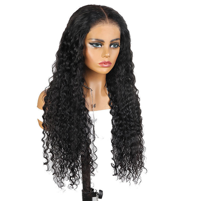 100% menschliches Haar Full HD Spitze Bob Perücken Wasserwelle für brasilianische Haare in dunkelbraun