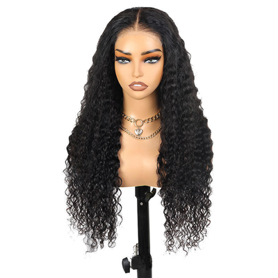 100% menschliches Haar Full HD Spitze Bob Perücken Wasserwelle für brasilianische Haare in dunkelbraun