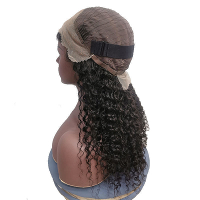 100% menschliches Haar Full HD Spitze Bob Perücken Wasserwelle für brasilianische Haare in dunkelbraun