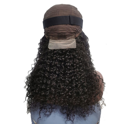 100% menschliches Haar Full HD Spitze Bob Perücken Wasserwelle für brasilianische Haare in dunkelbraun