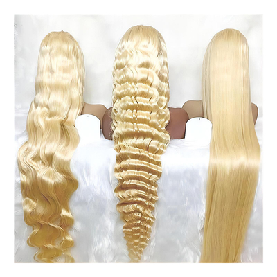 Chinesische Haare 613 Blondine 13X6 Hd Full Lace Frontal Rohes menschliches Haar Perücke mit Babyhaar