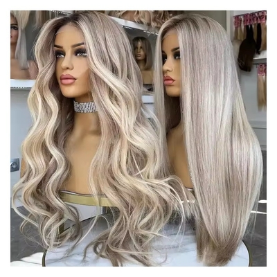 Europäische Haare Menschenhaare Perücken mit Frontal 180% Dichte HD Spitze Front und Körper Welle