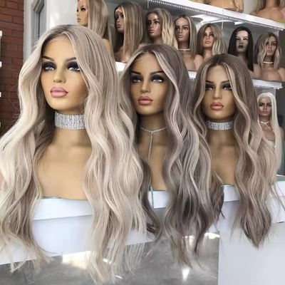 Europäische Haare Menschenhaare Perücken mit Frontal 180% Dichte HD Spitze Front und Körper Welle
