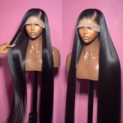 250g-450g Original brasilianische Knochen gerade 360 Menschenhaar Perücken für schwarze Frauen